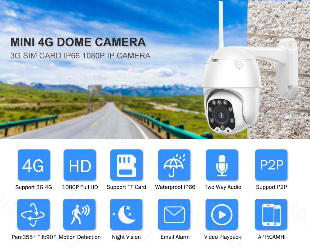 4G 1080P HD Security Outdoor CCTV Camera 4G 1080P HD Security Outdoor CCTV Camera